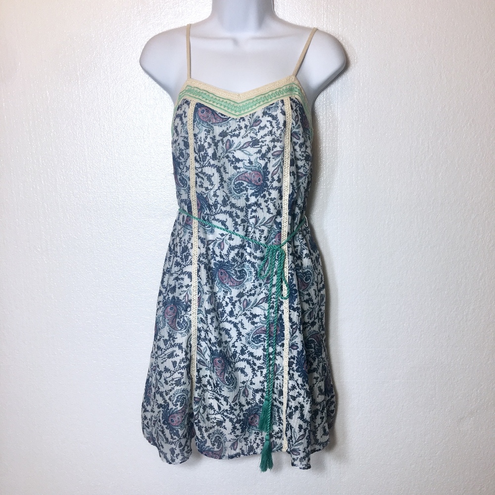 Flying Tomato Boho Summer Sun Dress w/ Tassel Belt